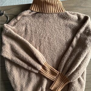 Cozy Tan Turtleneck Sweater